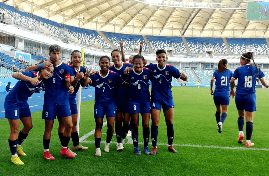 नेपाली महिला फुटबल टोलीले १००औं खेलमा फराकिलो जित हासिल गर्‍यो