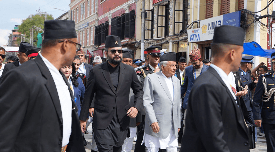 इन्द्रजात्रामा मेयर बालेन ले राष्ट्रपति स्वागत गरे, प्रधानमन्त्री स्वागतमा अनुपस्थित