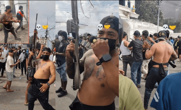 सिंहदरबारमा एसएलआर बोकेर पोजिसन लिने व्यक्ति पक्राउ